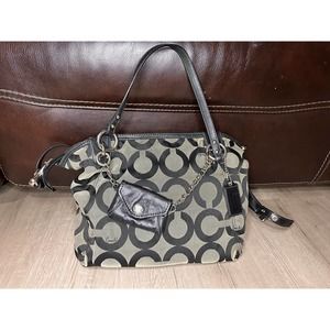 Coach signature crossbody/tote bag w/ attached mini purse